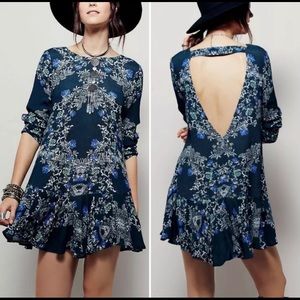 NWT Bue Free People long sleeve Smooth Talker dress size Large